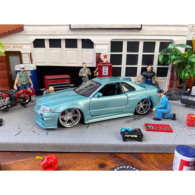 映画　ワイルドスピード　ダイキャストミニカー　1/24　（ブライアン/ニッサン　スカイラインGT-R　R34/アイスグリーンメタリック） |  | 05