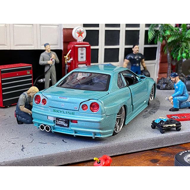 映画　ワイルドスピード　ダイキャストミニカー　1/24　（ブライアン/ニッサン　スカイラインGT-R　R34/アイスグリーンメタリック） |  | 07