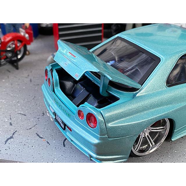 映画　ワイルドスピード　ダイキャストミニカー　1/24　（ブライアン/ニッサン　スカイラインGT-R　R34/アイスグリーンメタリック） |  | 09