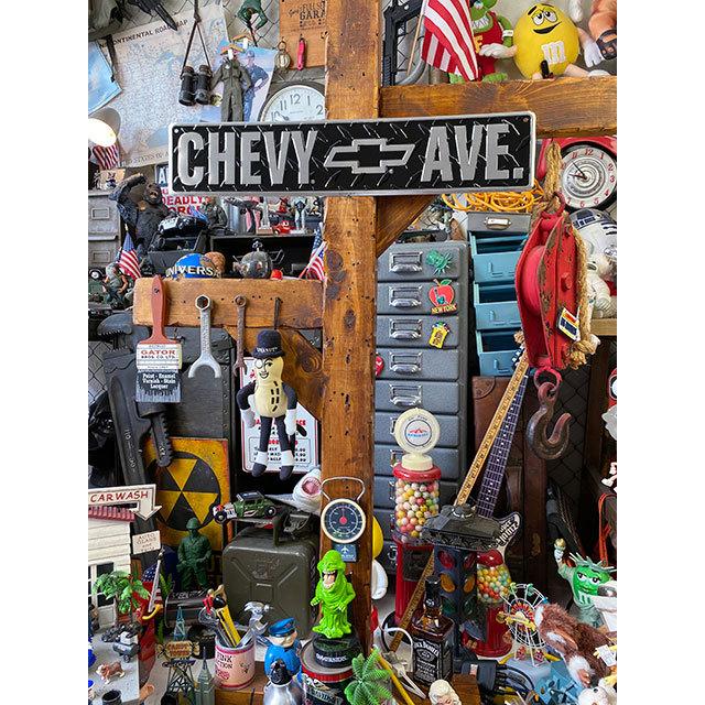 シェビーアベニュー　ストリートサイン　（黒鉄板柄）　■　アメリカン雑貨　アメリカ雑貨 |  | 01