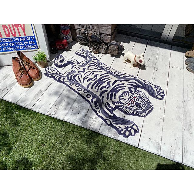 ホワイト チベタンタイガーラグ チベタン Tibetan Rug Tiger TIBETAN