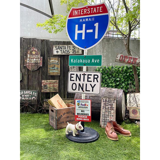 アメリカのデリバリーサイン　「宅配便配達の際のお願い」のアルミサインボード　（縦タイプ）　■　アメリカン雑貨　アメリカ雑貨 |  | 02