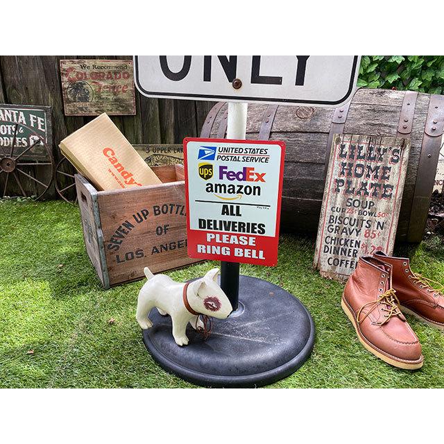 アメリカのデリバリーサイン　「宅配便配達の際のお願い」のアルミサインボード　（縦タイプ）　■　アメリカン雑貨　アメリカ雑貨 |  | 03