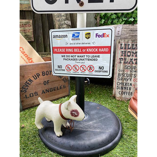 アメリカのデリバリーサイン　「宅配便配達の際のお願い」のアルミサインボード　（横タイプ）　■　アメリカン雑貨　アメリカ雑貨 | 