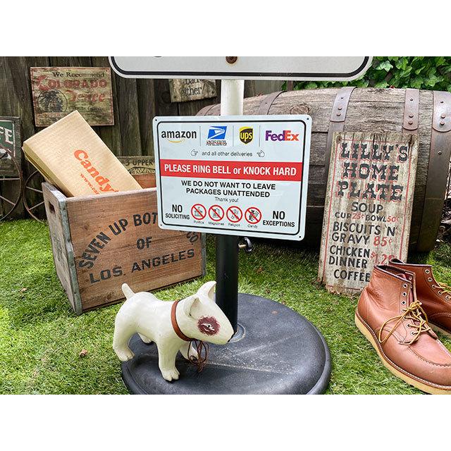 アメリカのデリバリーサイン　「宅配便配達の際のお願い」のアルミサインボード　（横タイプ）　■　アメリカン雑貨　アメリカ雑貨 |  | 04