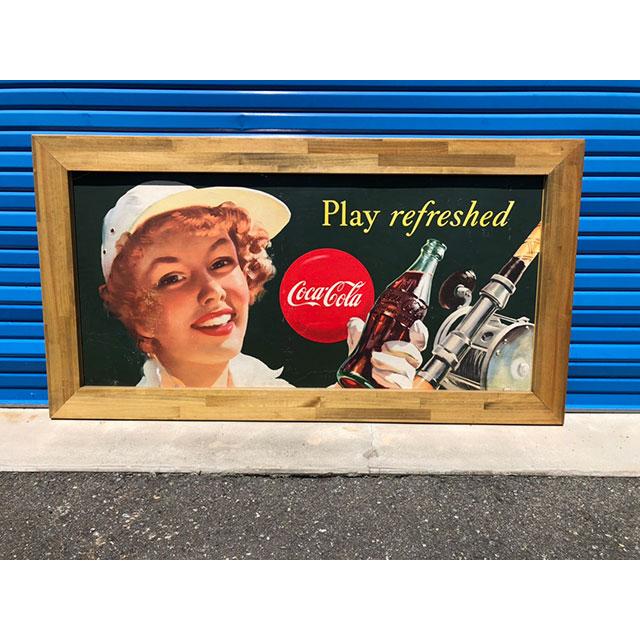 Coca Cola（コカコーラ） 特大サイズ・ヴィンテージポスター （ウッド