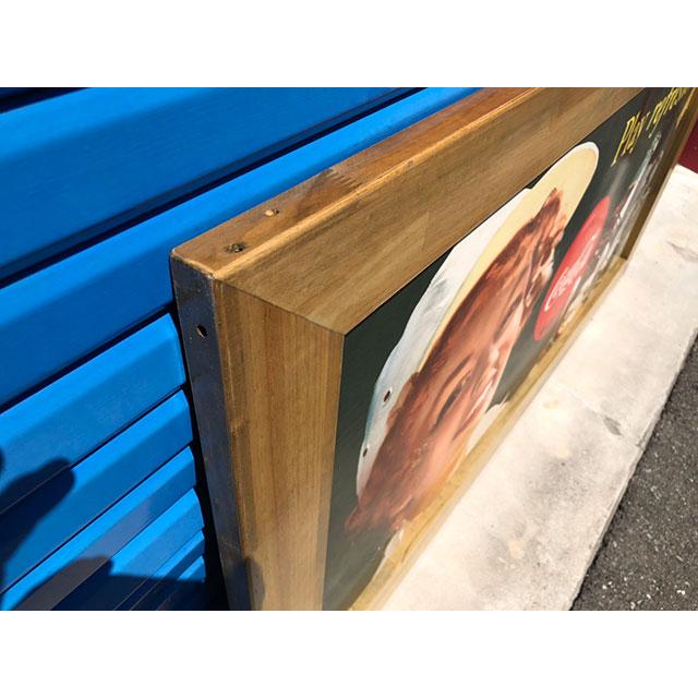 Coca Cola（コカコーラ） 特大サイズ・ヴィンテージポスター （ウッド