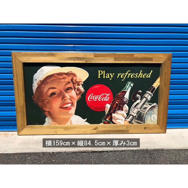 Coca Cola（コカコーラ） 特大サイズ・ヴィンテージポスター （ウッド