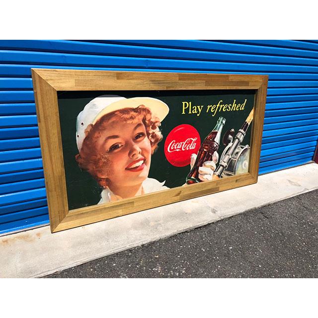 Coca Cola（コカコーラ） 特大サイズ・ヴィンテージポスター （ウッド