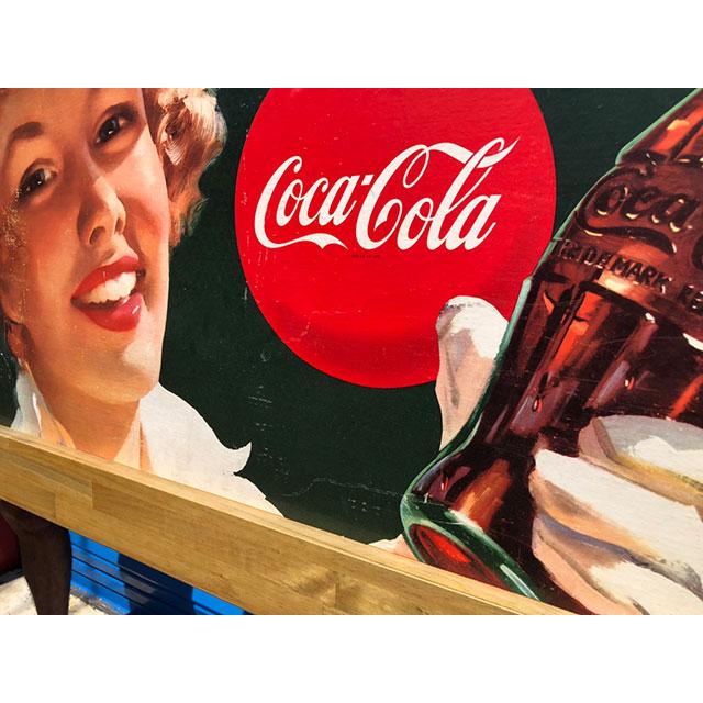 Coca Cola（コカコーラ） 特大サイズ・ヴィンテージポスター （ウッド