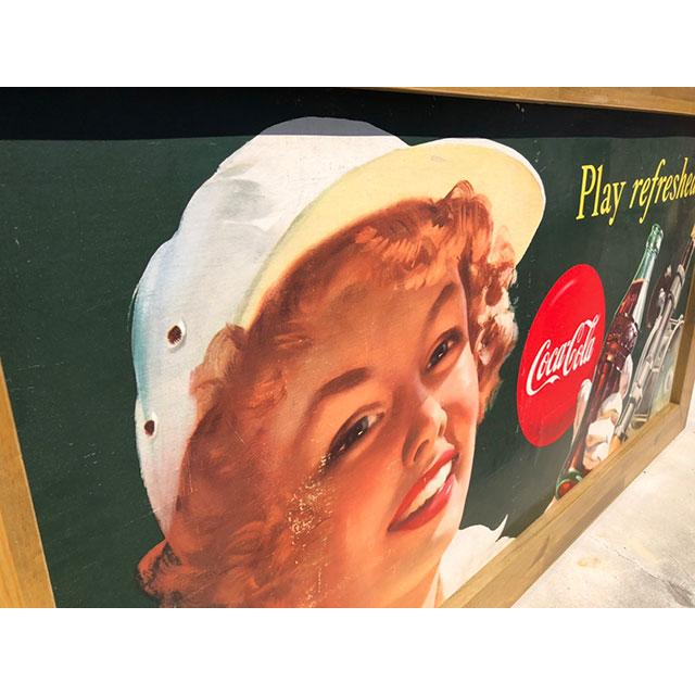 Coca Cola（コカコーラ） 特大サイズ・ヴィンテージポスター （ウッド