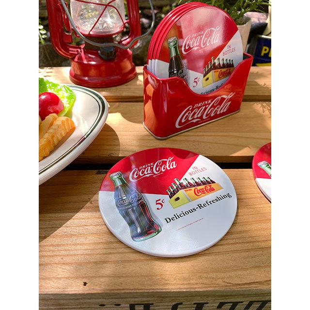 コカ・コーラ　ティンコースター6枚セット　（イエローシェル）　■ アメリカン雑貨 アメリカ雑貨 | Coca Cola | 02