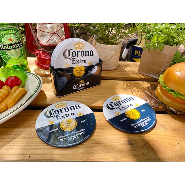 コロナビール　ティンコースター　6枚セット　（ボトルラベル）　■ アメリカン雑貨 アメリカ雑貨 | 