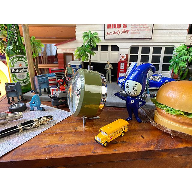 ダルトン　クォーツアラームクロック　（オリーブ）　■　アメリカン雑貨　アメリカ雑貨　目覚まし時計 | DULTON | 03