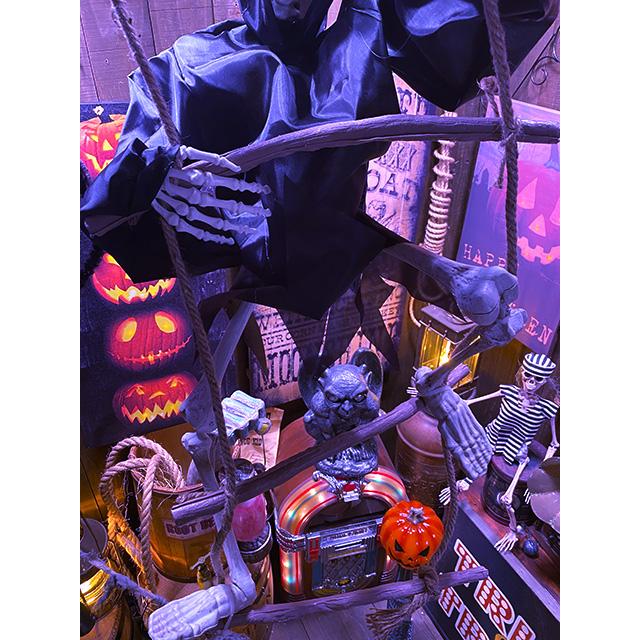 ハシゴを登るガイコツ　ハンギングディスプレイ ■ パーティー 飾り アメリカ雑貨 |  | 10