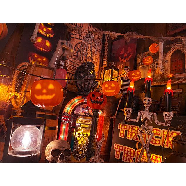 ミュージカル・ジャック・オ・ランタン　8連パーティーライト　長さ2.4m ■ パーティー 飾り アメリカ雑貨 爆買 |  | 10