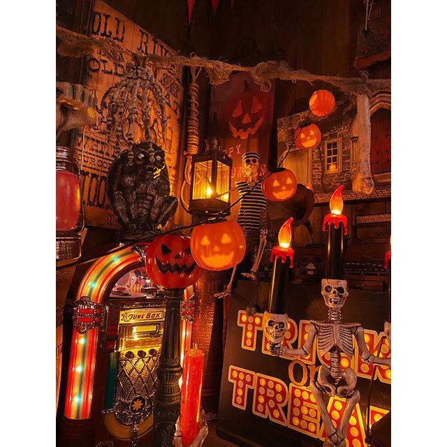 ミュージカル・ジャック・オ・ランタン　8連パーティーライト　長さ2.4m ■ パーティー 飾り アメリカ雑貨 爆買 |  | 08