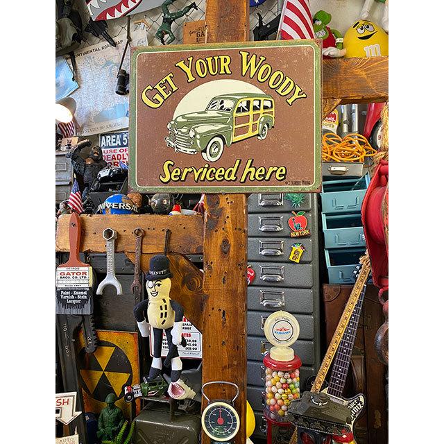 ウッディワゴン　ブリキ看板　（GET YOUR WOODY）　■　アメリカン雑貨　アメリカ雑貨 |  | 01