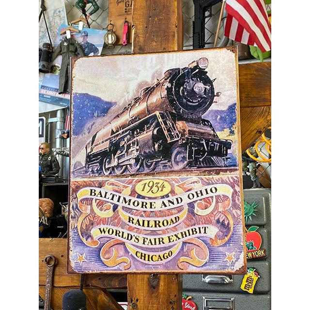 ボルチモア・アンド・オハイオ鉄道　ブリキ看板 ■ アメリカン雑貨 アメリカ雑貨 | 