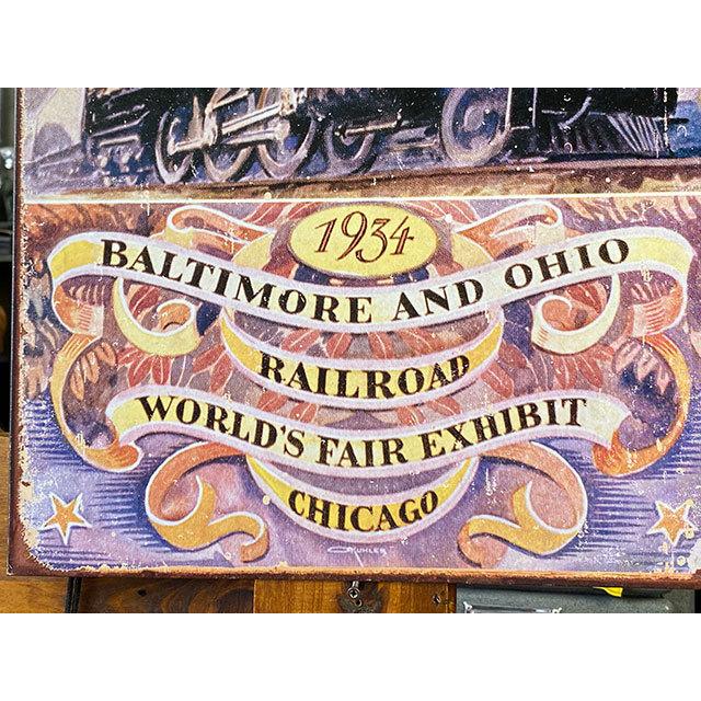 ボルチモア・アンド・オハイオ鉄道　ブリキ看板 ■ アメリカン雑貨 アメリカ雑貨 |  | 02
