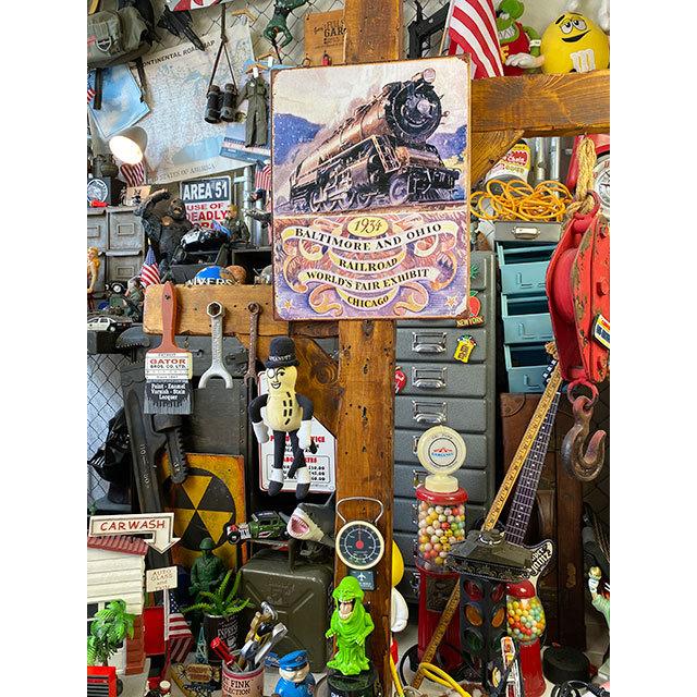 ボルチモア・アンド・オハイオ鉄道　ブリキ看板 ■ アメリカン雑貨 アメリカ雑貨 |  | 03