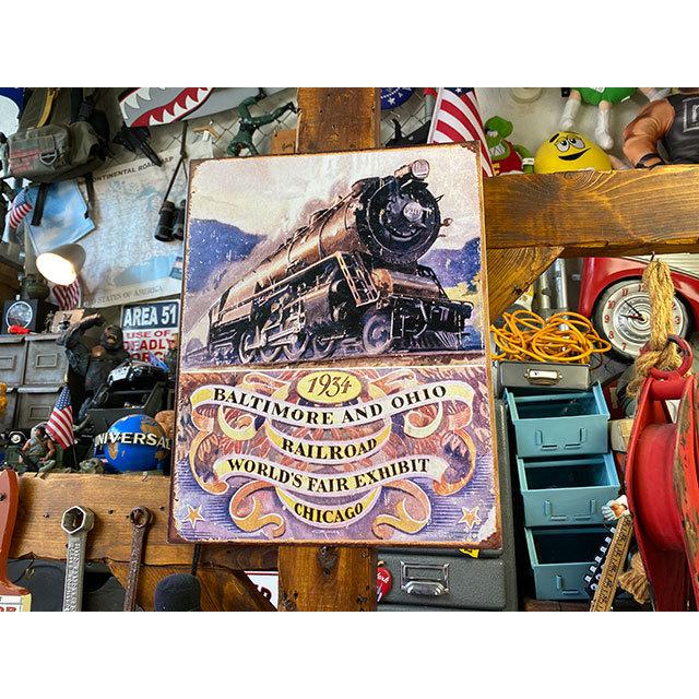 ボルチモア・アンド・オハイオ鉄道　ブリキ看板 ■ アメリカン雑貨 アメリカ雑貨 |  | 06