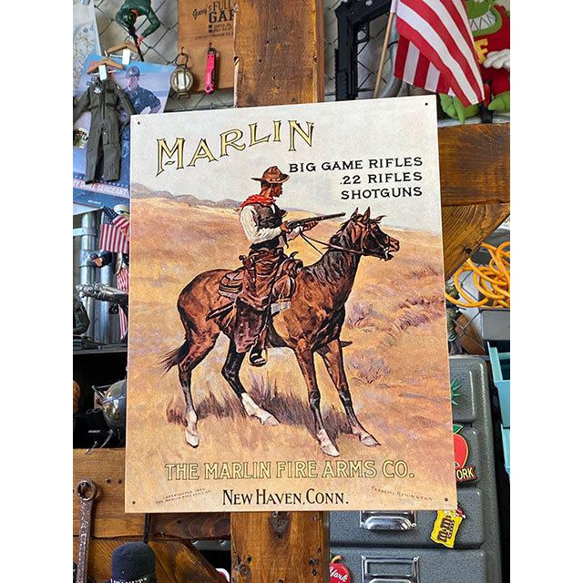 マーリン・ファイヤーアームズ　ブリキ看板　（カウボーイ）　■ アメリカン雑貨 アメリカ雑貨 | 
