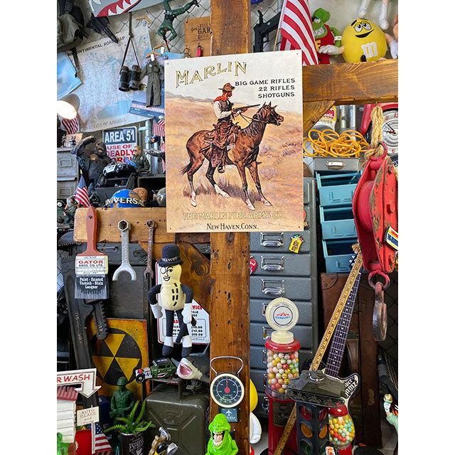 マーリン・ファイヤーアームズ　ブリキ看板　（カウボーイ）　■ アメリカン雑貨 アメリカ雑貨 |  | 01
