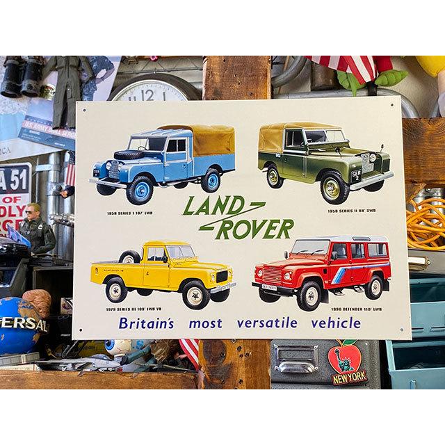 ランドローバー　歴代モデル　ブリキ看板 ■ アメリカン雑貨 アメリカ雑貨 | 
