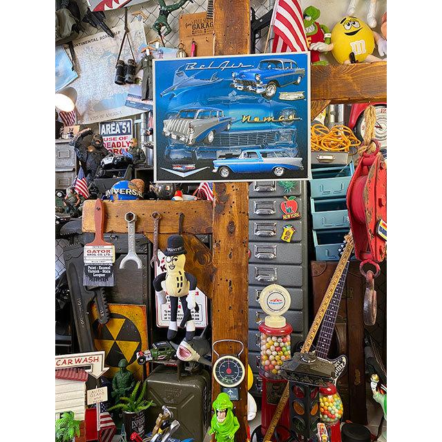 シボレー ベルエア ノマド ブリキ看板 □ アメリカン雑貨 アメリカ雑貨