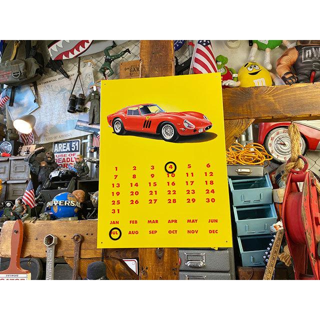 フェラーリ　250GTO　ブリキ看板　（万年カレンダー）　■　アメリカン雑貨　アメリカ雑貨 |  | 05