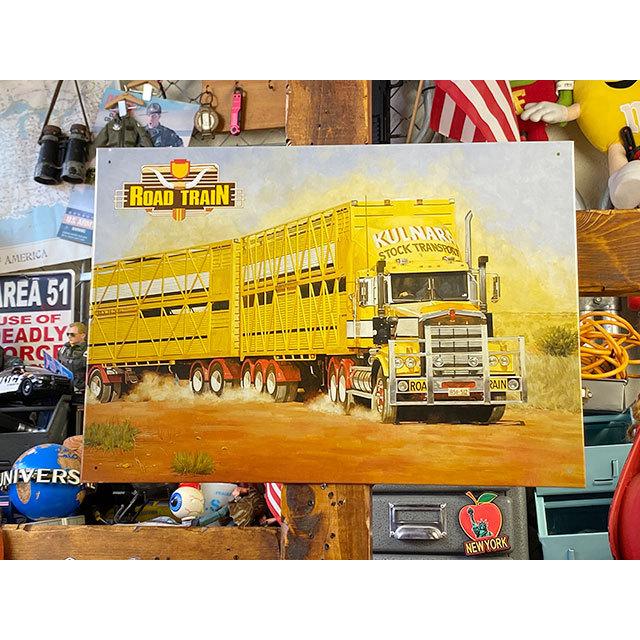 オーストラリア　ロードトレイン　ブリキ看板 ■ アメリカン雑貨 アメリカ雑貨 | 