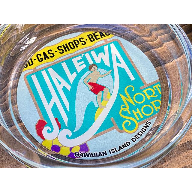 ハワイアン　ガラスアシュトレイ　（ハレイワ名物看板）　■　アメリカン雑貨　アメリカ雑貨　灰皿 |  | 01
