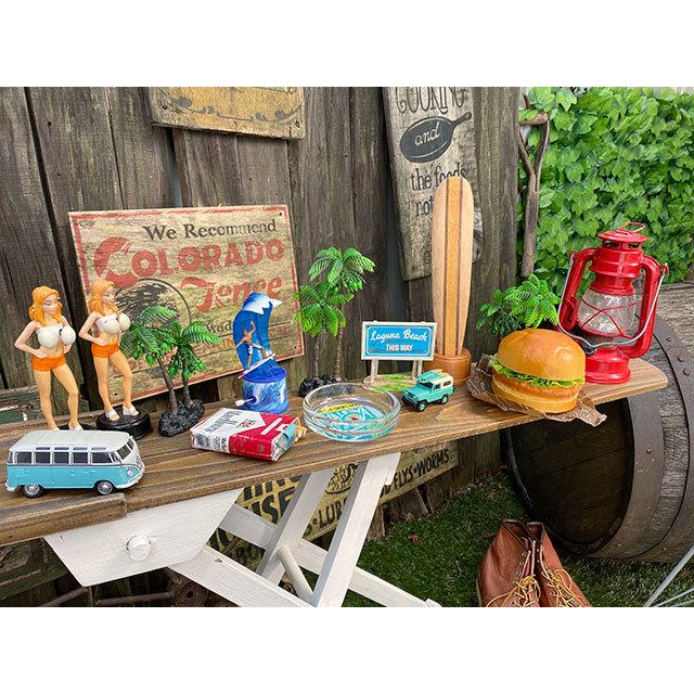 ハワイアン　ガラスアシュトレイ　（ハレイワ名物看板）　■　アメリカン雑貨　アメリカ雑貨　灰皿 |  | 03