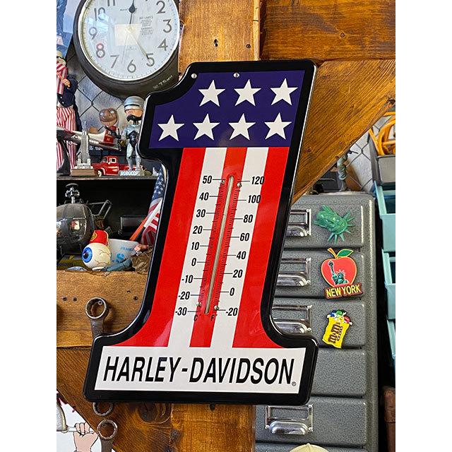 ハーレーダビッドソン　ナンバーワン　レーシング　サーモメーター ■ アメリカン雑貨 アメリカ雑貨 | Harley Davidson