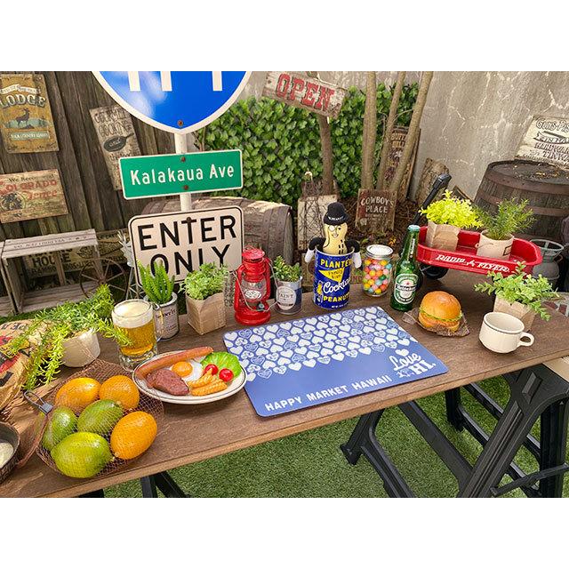 ハレイワ　ハッピーマーケット　プレースマット　（ネイビー）　■　アメリカン雑貨　アメリカ雑貨　ランチョンマット |  | 02