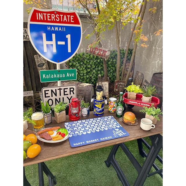 ハレイワ　ハッピーマーケット　プレースマット　（ネイビー）　■　アメリカン雑貨　アメリカ雑貨　ランチョンマット |  | 03