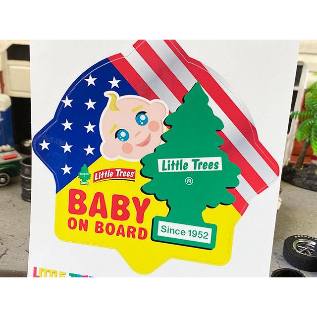 「赤ちゃん乗ってます」　リトルツリーステッカー　（グリーンシンボル）　■　アメリカン雑貨　アメリカ雑貨 |  | 01