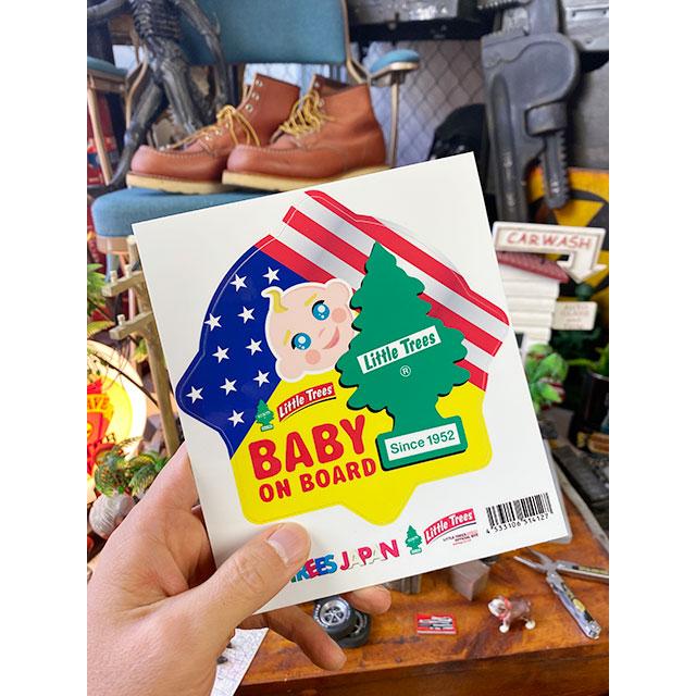 「赤ちゃん乗ってます」　リトルツリーステッカー　（グリーンシンボル）　■　アメリカン雑貨　アメリカ雑貨 |  | 03