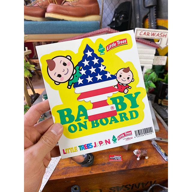 「赤ちゃん乗ってます」　リトルツリーステッカー　（スターズ＆ストライプス）　■　アメリカン雑貨　アメリカ雑貨 |  | 03