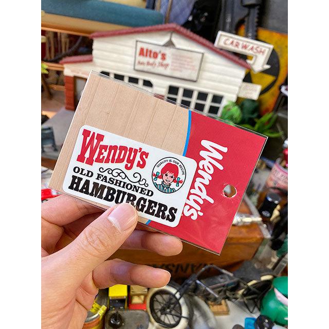 ウェンディーズ　オフィシャルステッカー　Mサイズ　（クラシックロゴ/ホワイト）　■　アメリカン雑貨　アメリカ雑貨 |  | 02