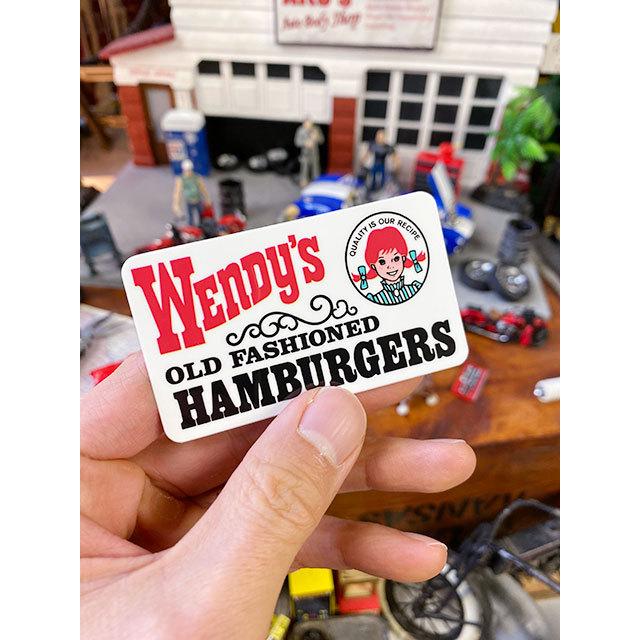 ウェンディーズ　オフィシャルステッカー　Mサイズ　（クラシックロゴ/ホワイト）　■　アメリカン雑貨　アメリカ雑貨 |  | 05
