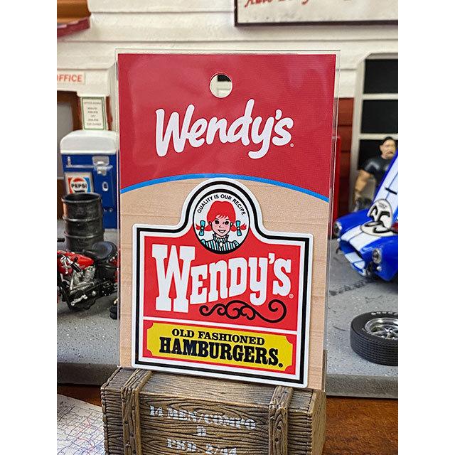 ウェンディーズ　オフィシャルステッカー　Mサイズ　（クラシックロゴ/レッド）　■　アメリカン雑貨　アメリカ雑貨 | 