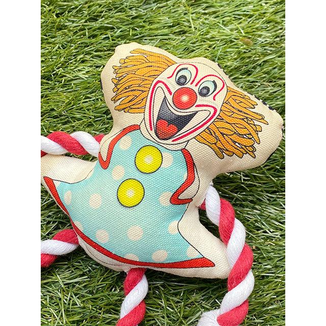 ピエロのクレイジーロープトイ 犬のオモチャ □ アメリカン雑貨