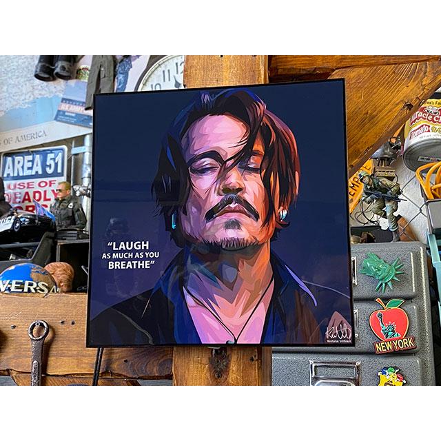 ジョニー・デップ ポップアートフレーム （LAUGH AS MUCH AS YOU