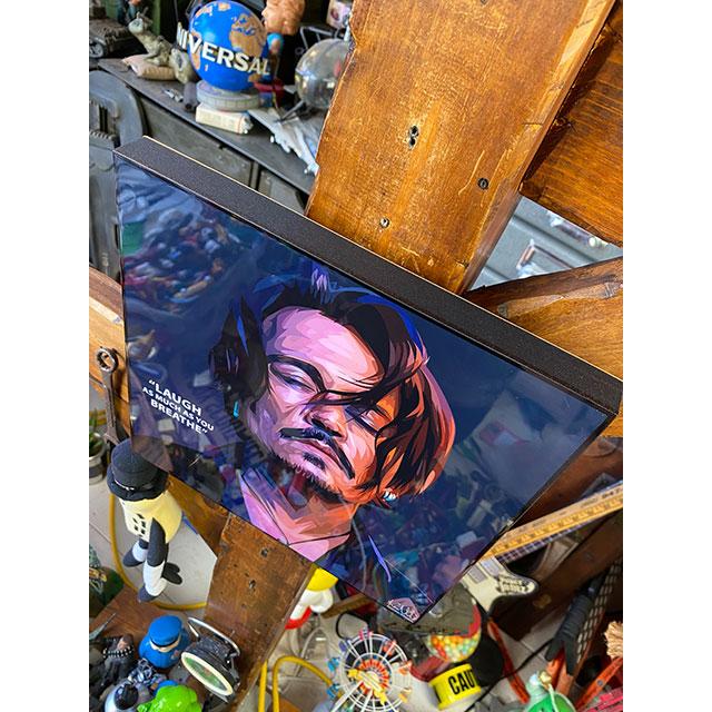 ジョニー・デップ ポップアートフレーム （LAUGH AS MUCH AS YOU