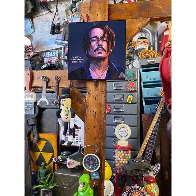 ジョニー・デップ ポップアートフレーム （LAUGH AS MUCH AS YOU