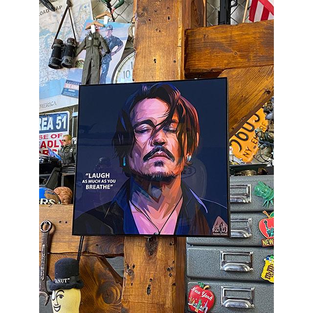 ジョニー・デップ ポップアートフレーム （LAUGH AS MUCH AS YOU