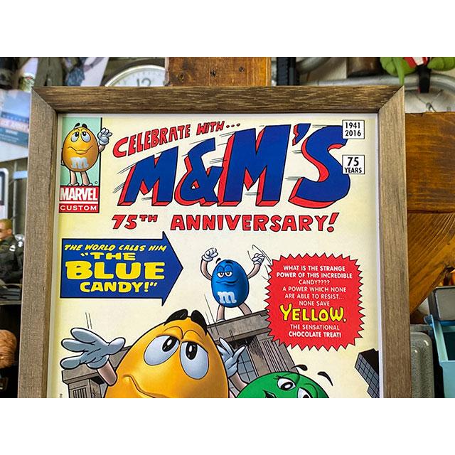 ポスターフレーム （m&m's/75THアニバーサリー THE BLUE CANDY