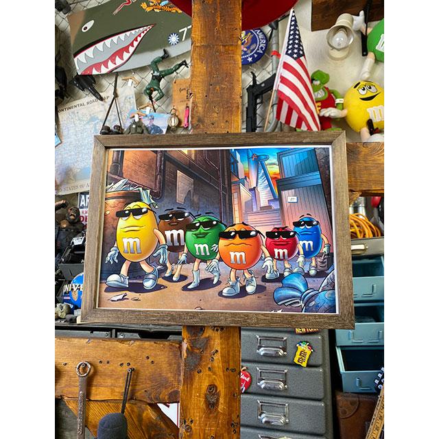 ポスターフレーム （m&m's/サングラス） ポスター＆木製フレームの